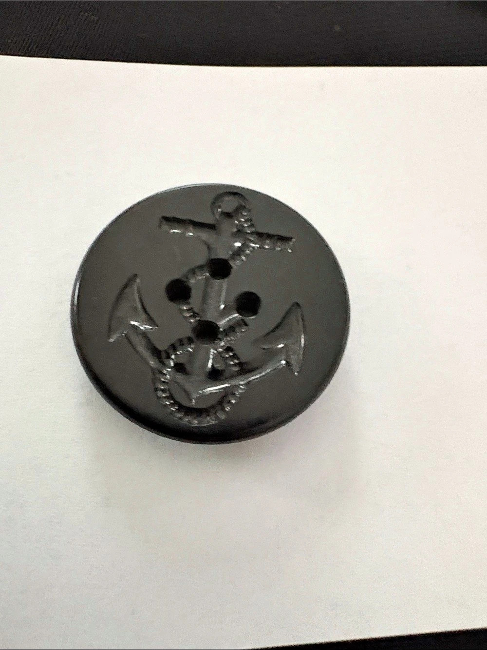 Black U.S. Navy Anchor Button